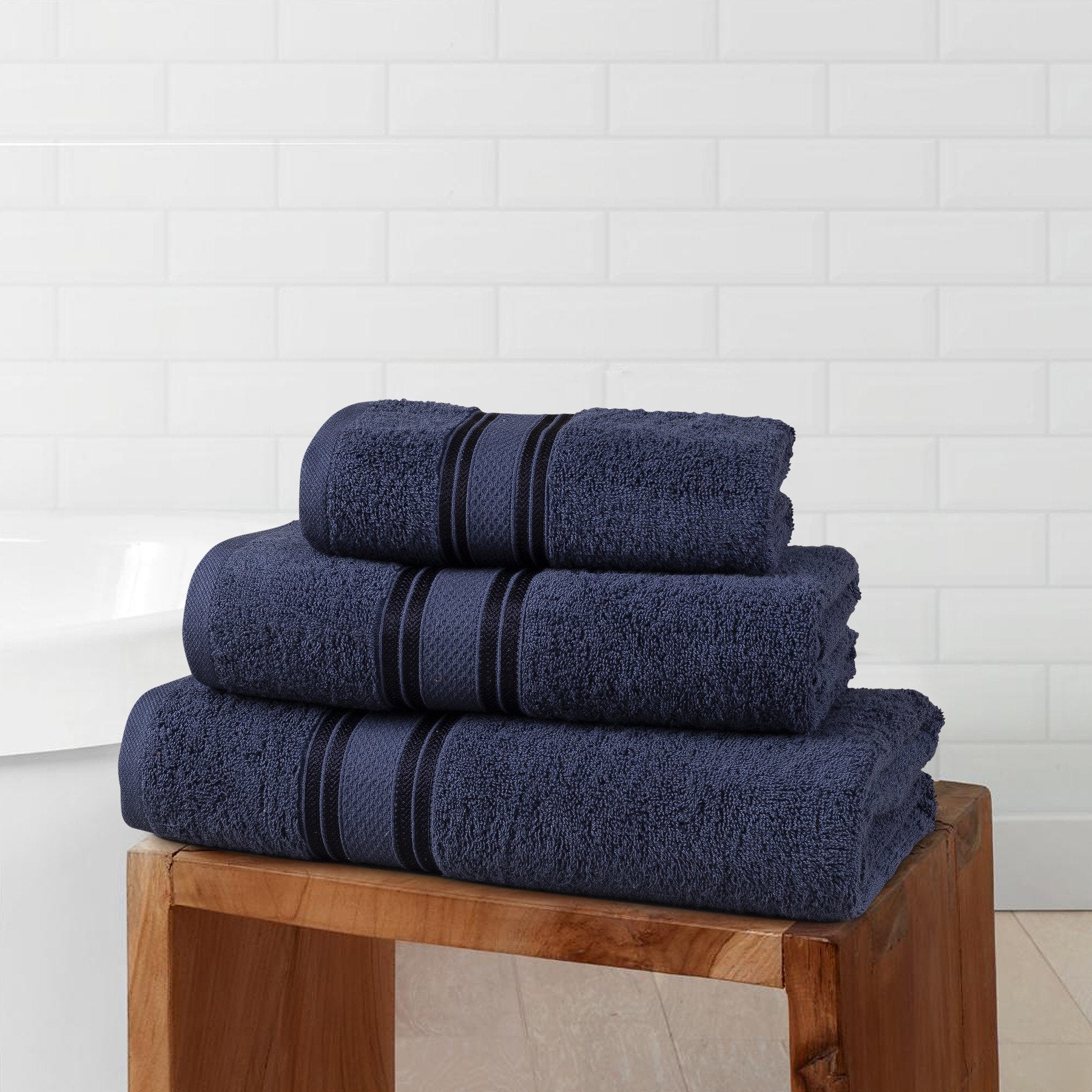 Navy blue and grey towels hot sale