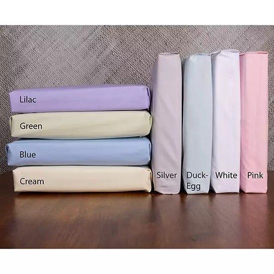 Vantona 100% Luxury Cotton Plain Dyed Flat Sheets - Sold Separately ...